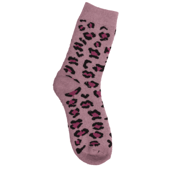 Damen-Stricksocken, Leopard,