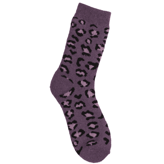 Damen-Stricksocken, Leopard,