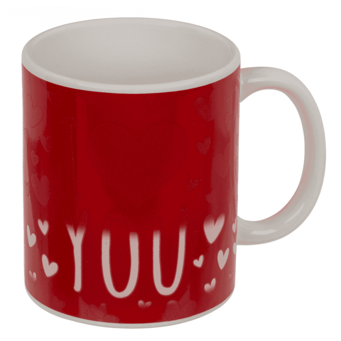 Becher, I love you, reagiert auf Wärme, 9,5 x 8 cm