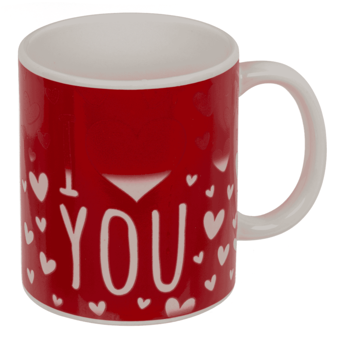 Becher, I love you, reagiert auf Wärme, 9,5 x 8 cm