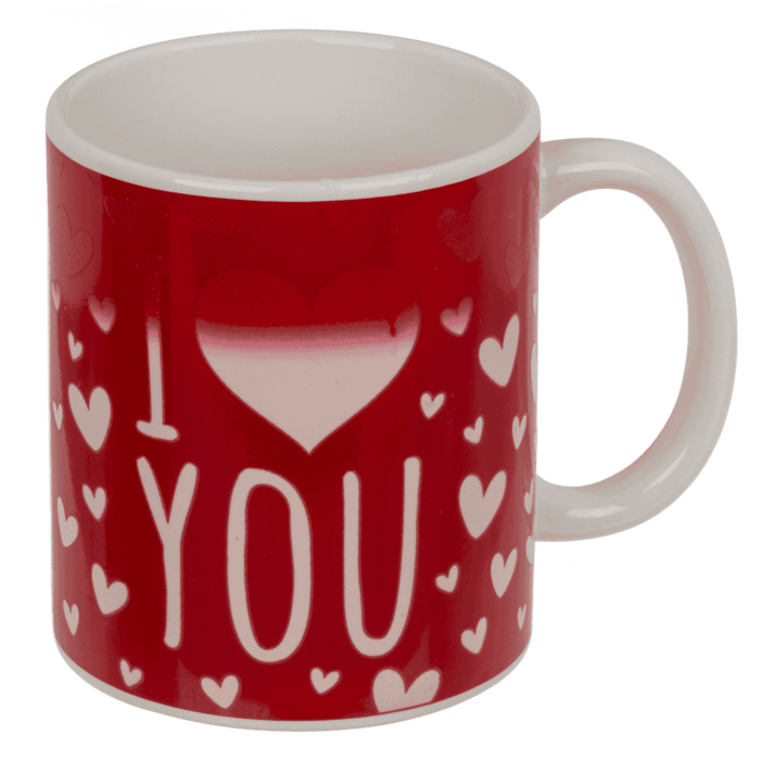 Becher, I love you, reagiert auf Wärme, 9,5 x 8 cm