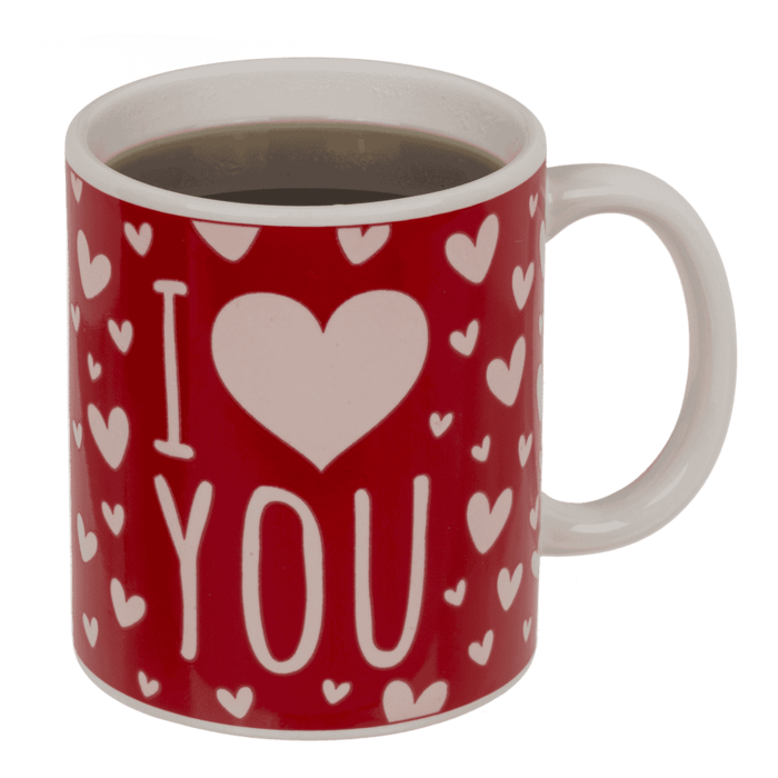 Becher, I love you, reagiert auf Wärme, 9,5 x 8 cm