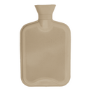 Wärmflasche mit Plüschüberzug & Bommeln,