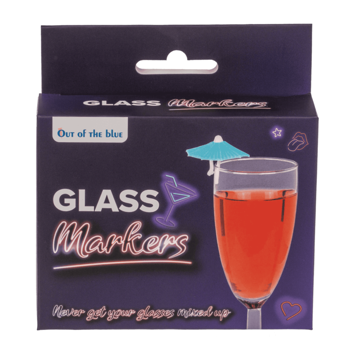 Glasmarker, Cocktailschirm, aus Silikon,