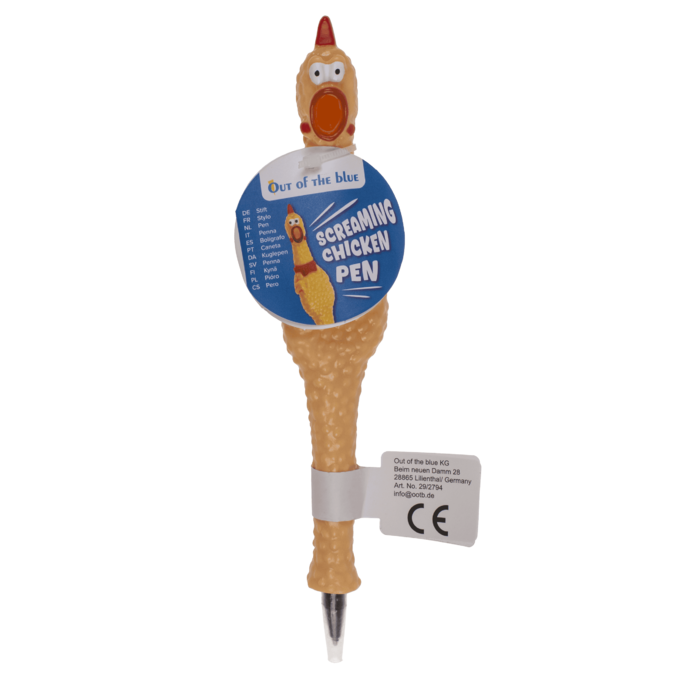 Kugelschreiber, Schreiendes Huhn, 18,5 cm,