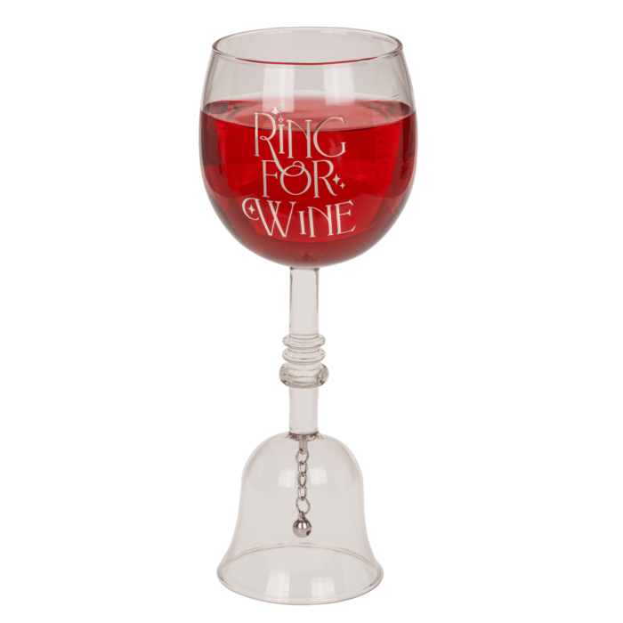 Weinglas-Tischglocke, Ring For Wine, 22 cm,