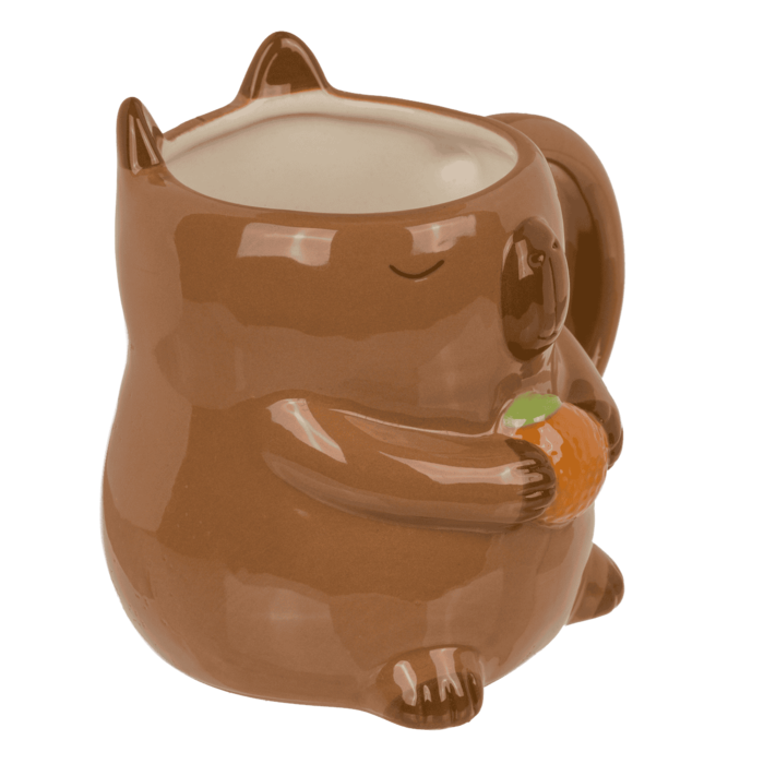 Becher, Capybara,Steingut, 13,5 x 11 cm,