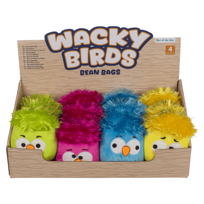Verrückter Plüsch-Vogel, Bean Bags, 11 cm,