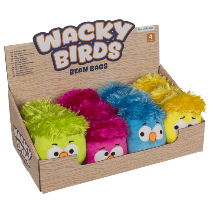 Verrückter Plüsch-Vogel, Bean Bags, 11 cm,