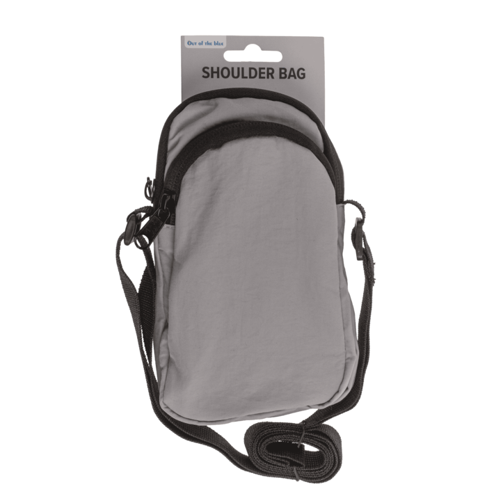 Schultertasche, mit 2 Hauptfächern + Netzfach,