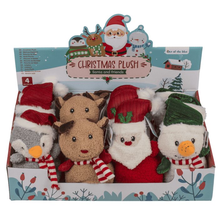 Weihnachts-Plüsch, Süße Tiere, 15 cm,