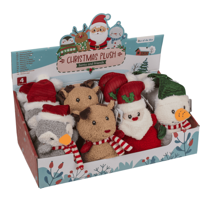 Weihnachts-Plüsch, Süße Tiere, 15 cm,