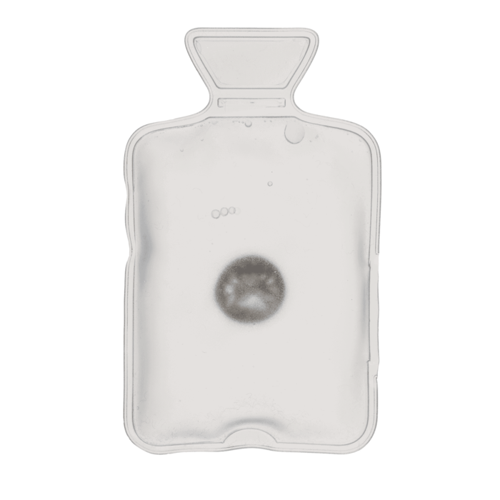 Handwärmer, Wärmflasche mit Stricküberzug,
