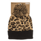 Winter-Mütze mit Kunstfell-Bommel, Leopard,