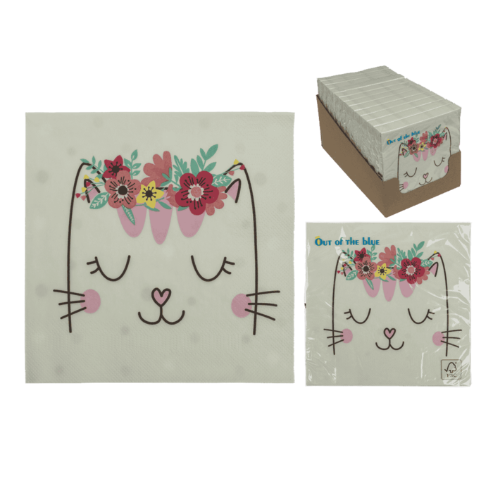 Papier-Servietten, Dreaming Cat,