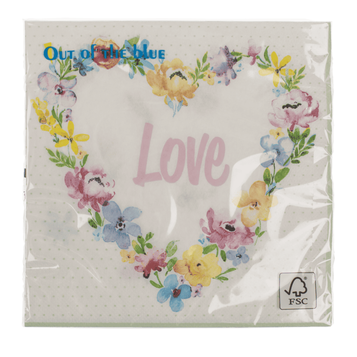 Papier-Servietten, Love,