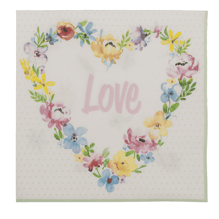 Papier-Servietten, Love,