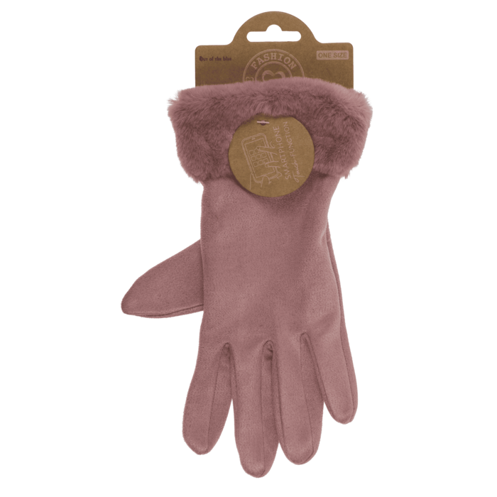 Winter-Handschuhe aus Wildleder-Imitat,