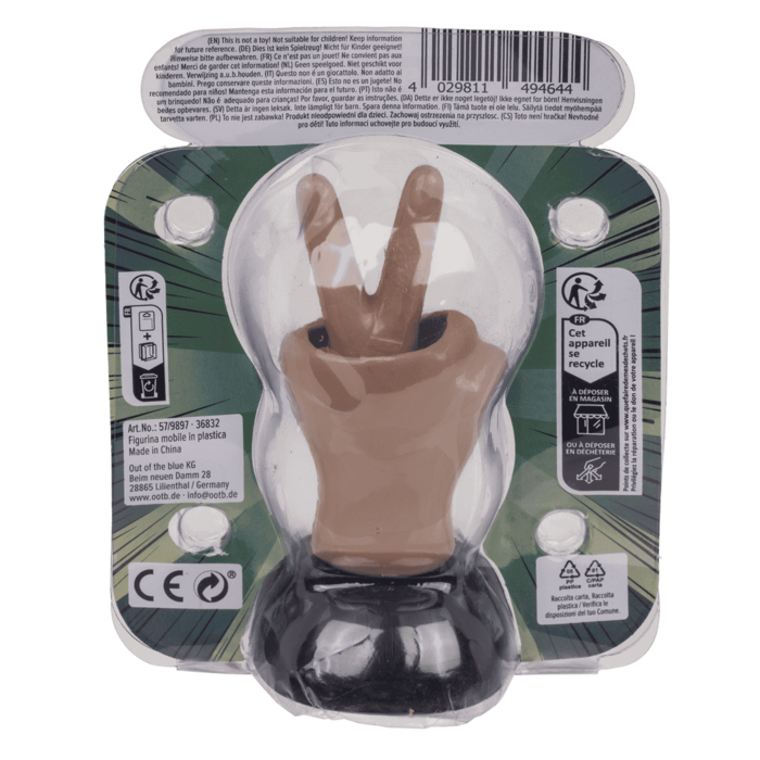 Bewegliche Figur, Peace Zeichen, mit Solarzelle,