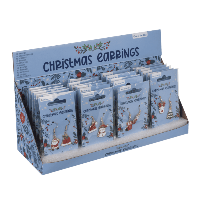Ohrringe, X-MAS, aus Zinklegierung,