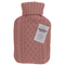 Wärmflasche mit Stricküberzug, Zopfmuster,