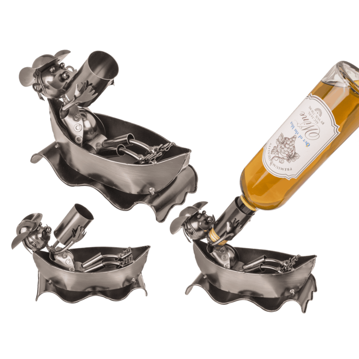 Metall-Flaschenhalter, Wein im Bad,