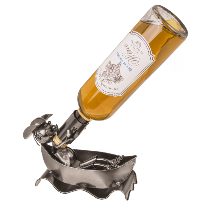 Metall-Flaschenhalter, Wein im Bad,