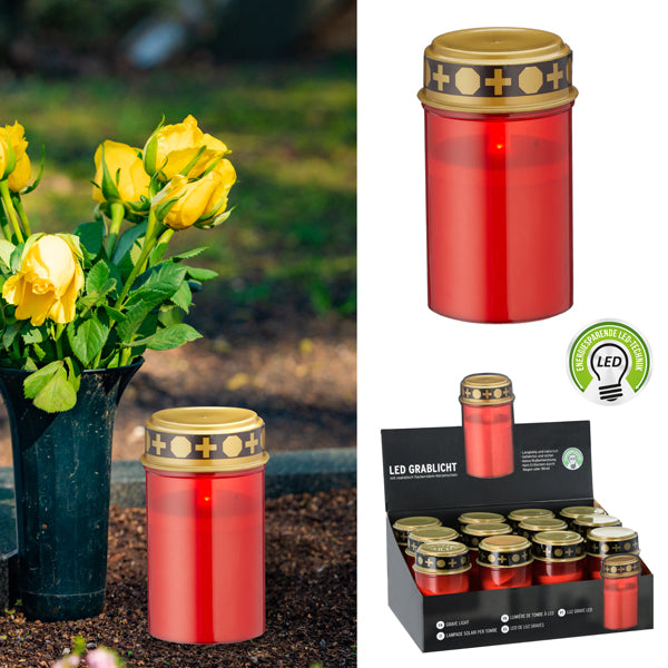 LED Grablicht, flackernd, 12 Stück im Display