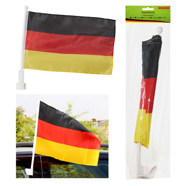 Autofahne "Deutschland" breiter stabiler Stab