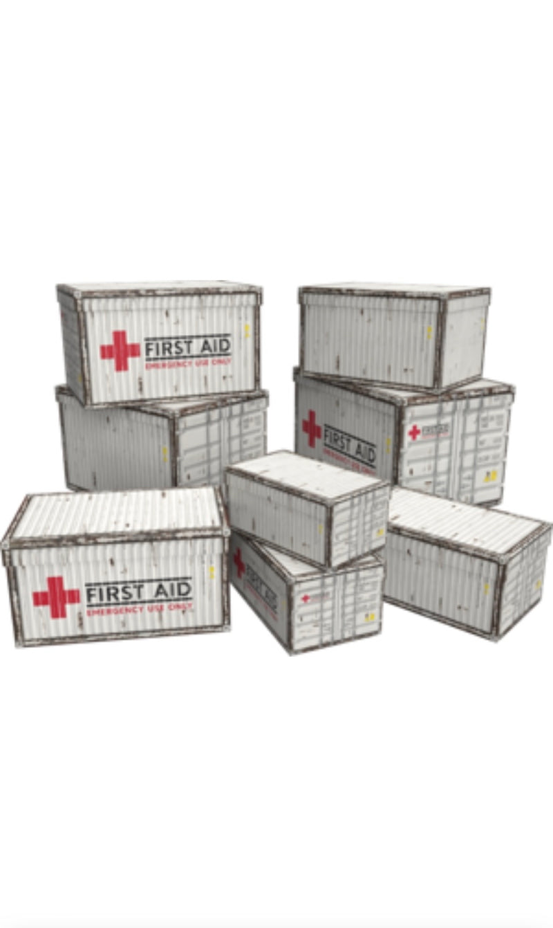 8 Geschenkboxen "Container", i.Set, rechteckig, 4 Motive sort.