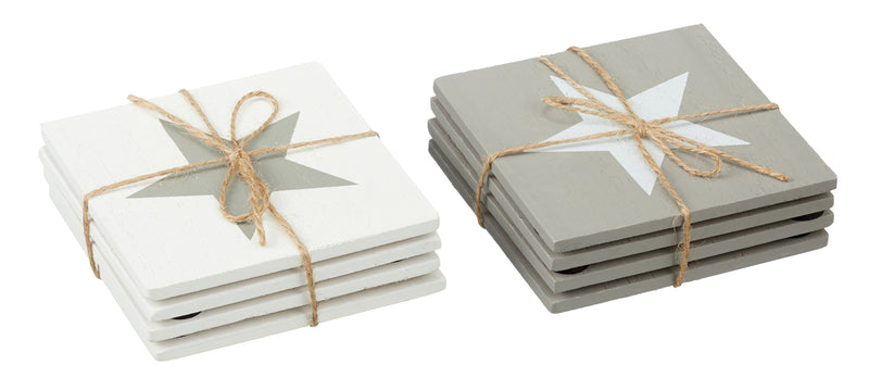 Untersetzer "Stern", 4er-Set, 2/s, 10x10cm