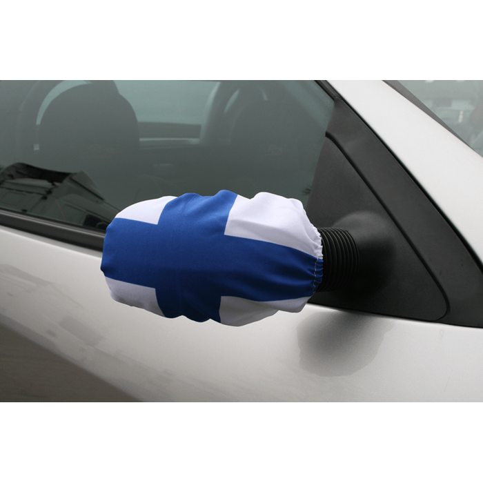 Außenspiegelfahne mit Gummizug, Finnlandflagge,