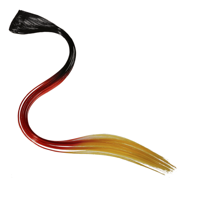 Haar-Extensions, Deutschlandflagge, ca. 48 cm,