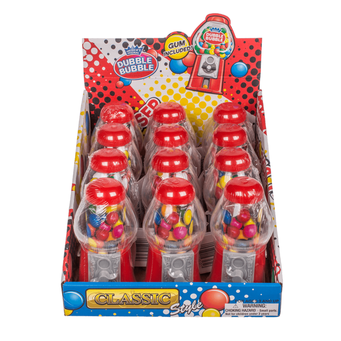 Roter Kaugummispender mit ca. 25 g Kaugummi,