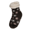 Damen-Hüttensocken, Dark Ice Flower & Ornaments,