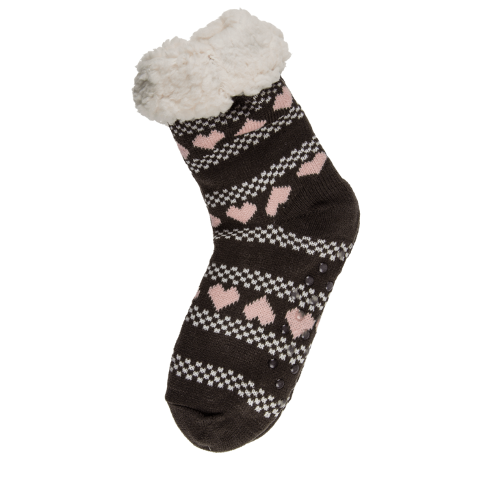 Damen-Hüttensocken, Dark Ice Flower & Ornaments,
