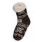 Damen-Hüttensocken, Dark Ice Flower & Ornaments,
