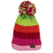 Kinder-Kuschel-Mütze mit Bommel, Rainbow Colours,