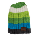 Kinder-Kuschel-Mütze mit Bommel, Rainbow Colours,