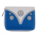 Geldbörse mit Reisverschluss, VW T1 Bus, Blau,