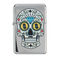 Benzin-Feuerzeug, Coloured Skull, 6-fach sortiert,