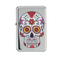 Benzin-Feuerzeug, Coloured Skull, 6-fach sortiert,