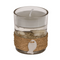 Gel-Wachskerze im Glas mit Sisal-Meeresdeko,