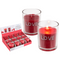 Rote Duftkerze (Rose) im Glas, Love, ca. 7 x 6 cm,