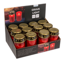 Grablicht mit LED,12,5 x 7 cm, rot,