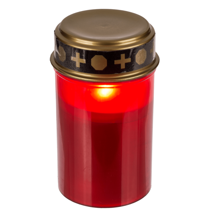 Grablicht mit LED,12,5 x 7 cm, rot,