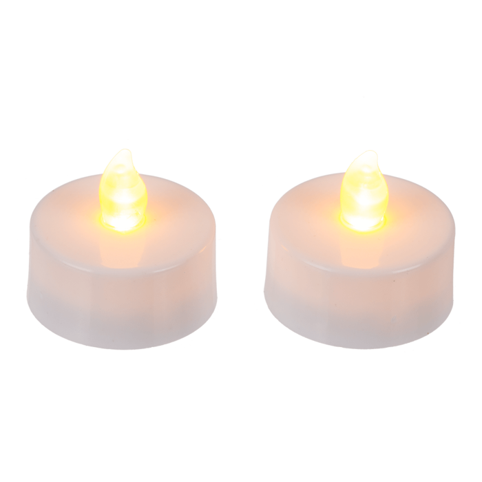 Teelicht mit warmweißen LED-Flackerlicht
