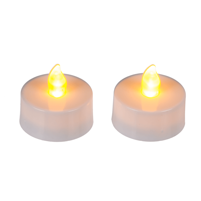 Teelicht mit warmweißen LED-Flackerlicht