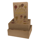Kraftpapier-Geschenkkartonage, Happy Birthday,