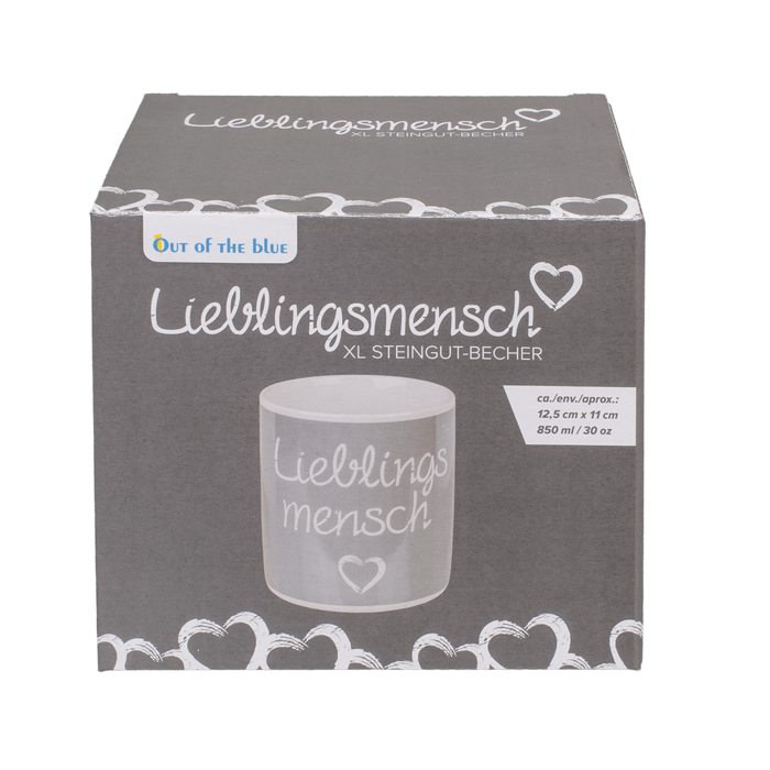 Becher, Lieblingsmensch, ca. 12,5 x 11 cm,